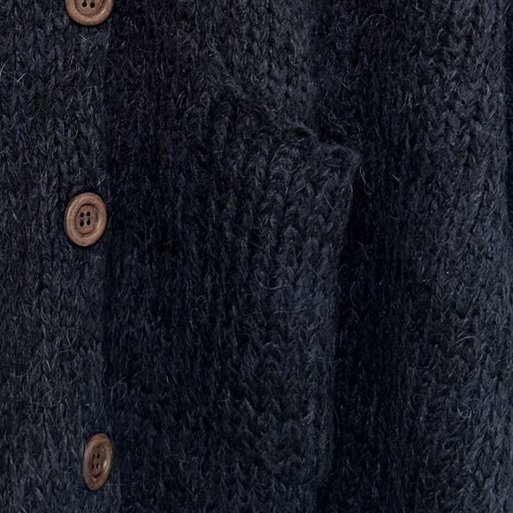 Anthropologie Moth Cozy Dark Blue Button Up Cardigan Size Medium - Picture 4 of 7
